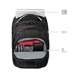 Wenger 600637 CARBON 17″ MacBook Pro Rucksack, gepolsterte Laptopfach mit Fall Stabalising Plattform in schwarz {25 Liter} - 2