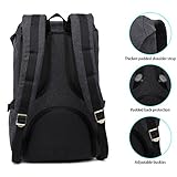 Rucksack Damen Daypack Herren Schulrucksack KAUKKO 17 Zoll Laptop Backpack für 15″ Notebook Lässiger Daypacks Schultaschen of 2 Side Pockets für Wandern Reisen Camping (CSchwarz 2PCS) - 4